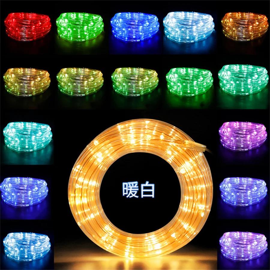 10/20M RGB Color Changing Rope Lights USB Powered Outdoor RGB LED Rope Lights with Remote Christmas Garland Rope String Lights