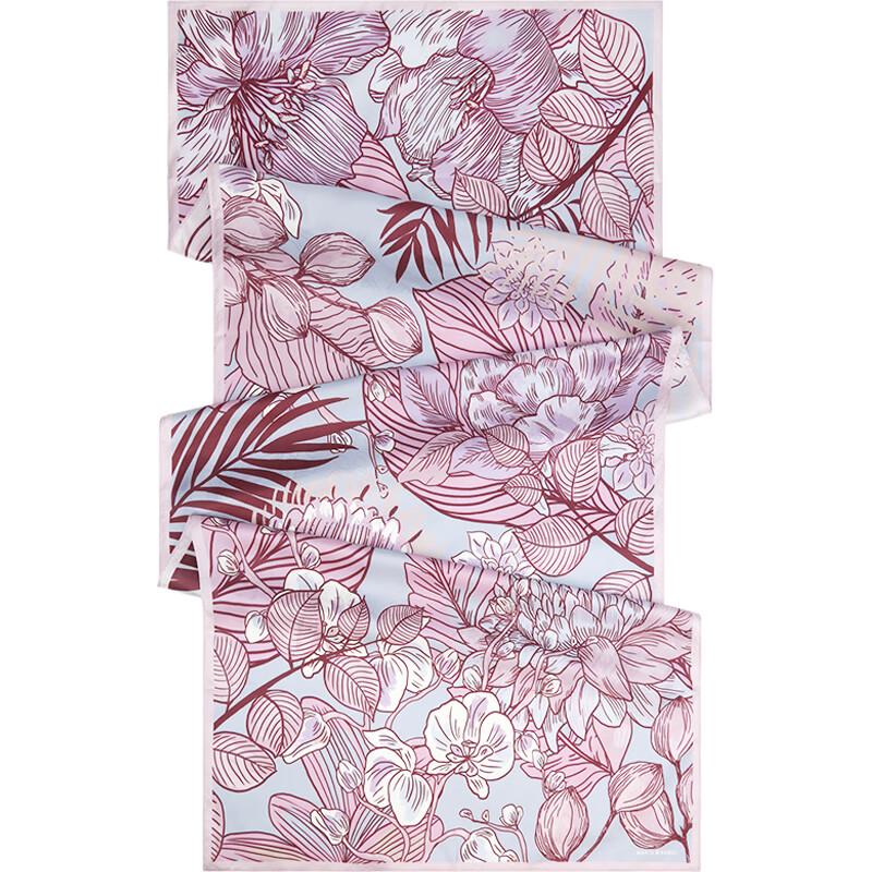 MARJA KURKI "Effort to Bloom" Mulberry Silk Scarf Shawl