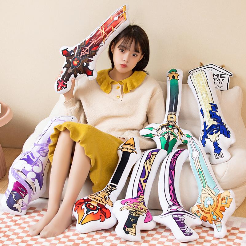 Genshin Anime Impact Sword Plush Doll Soft Crystal Ultra Fabric Toy Stuffed