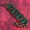 Faceted zambian emerald bracelet copper wire wrapped bracelet adjustable chain bracelet copper gemstone jewelry handmade bracelet for gifts
