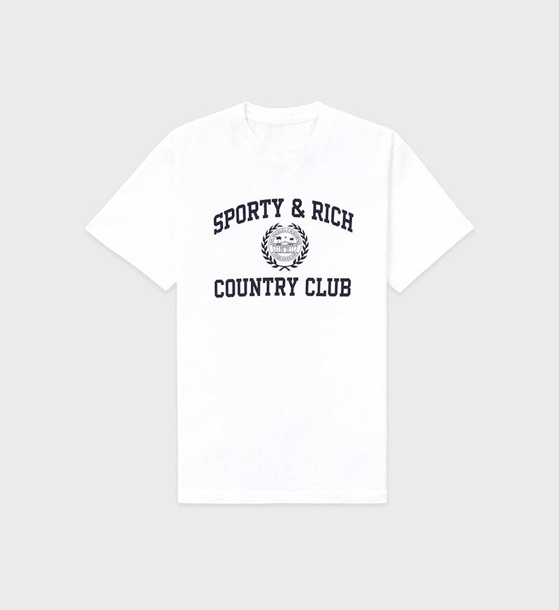 North America Style Women T-shirt Brand Short Sleeve Tshirt Sporty&Rich Clothing Designer Tee Luxury Summer Men Cotton T Shirt