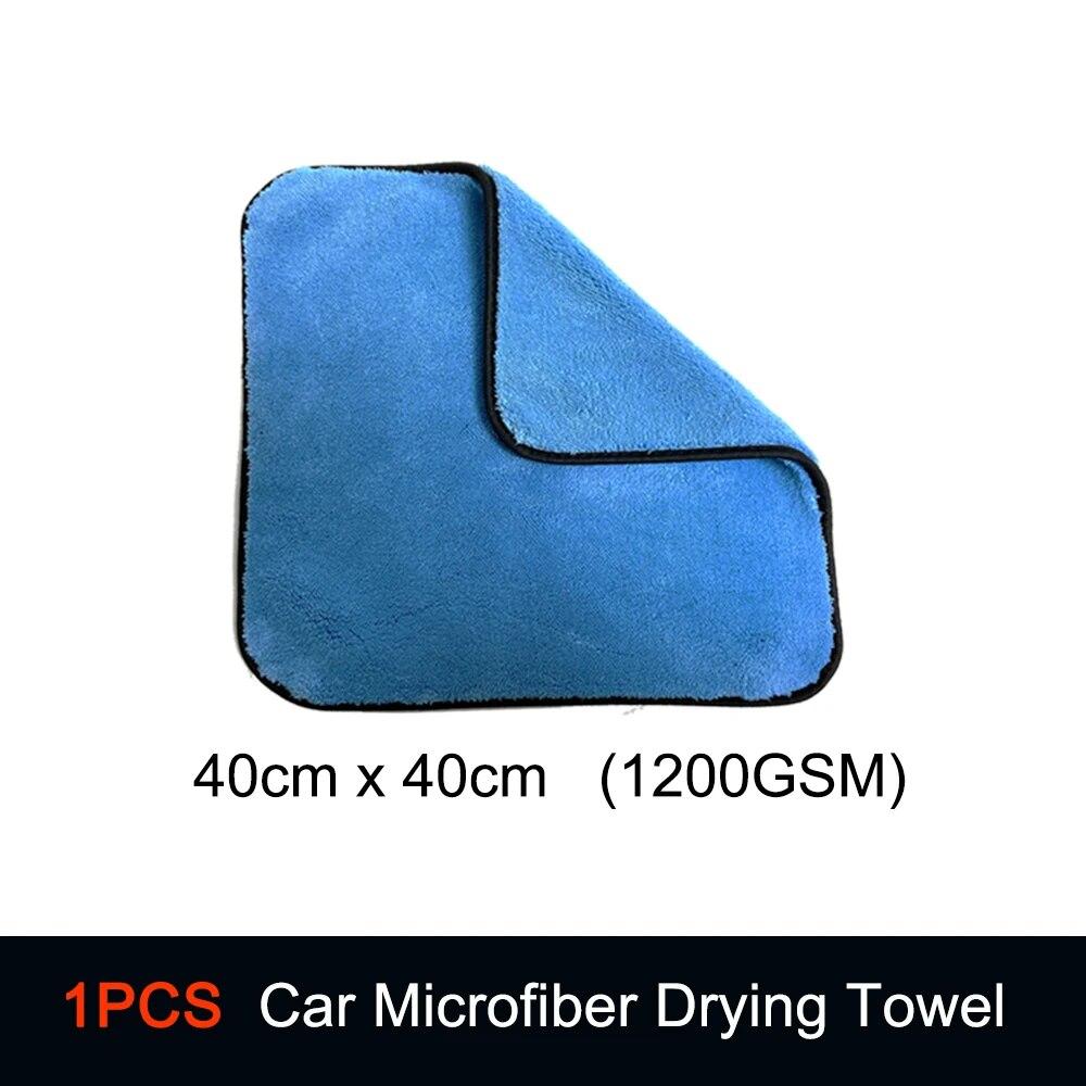 

DetailingKing 1300GSM полотенце для сушки из микрофибры, профессиональные супер мягкие салфетки для мытья автомобиля, полотенца для детализации автомобиля 40x40cm-Red