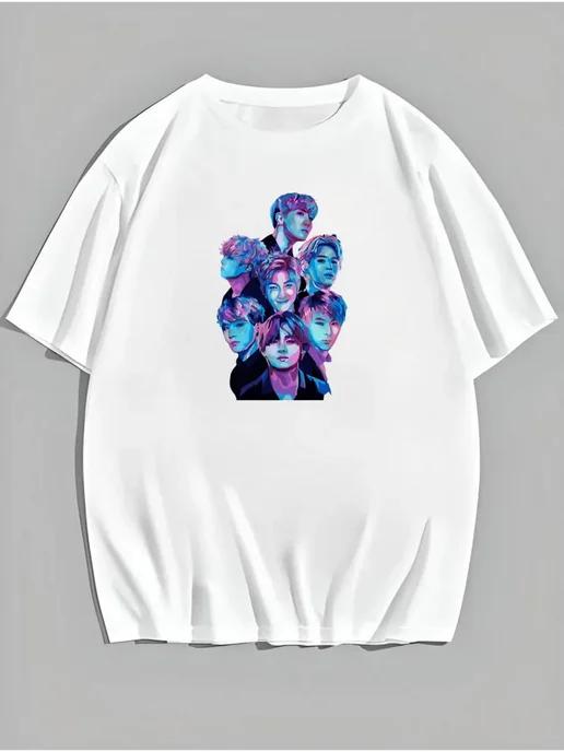 Oversized T-shirt with BTS print 2XL