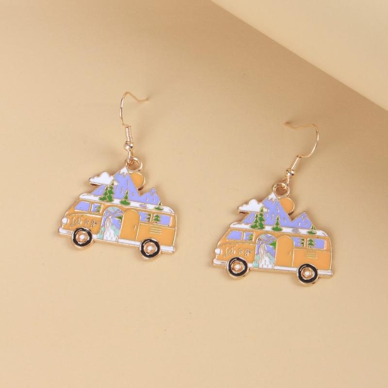 Trendy Cute Animal Drop Dangle Earrings For Women Girls Cat Rabbit Koi Dragon Colorful Enamel Golor Color Earrings Pendientes