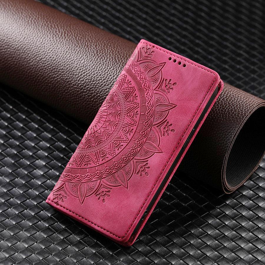 Luxury Embossing Flip Leather Case for iPhone 17 16 15 14 13 12 11 Samsung S25 S24 S23 A56 A55 Strong Magnetic Wallet Card Slot Cash Clip Phone Cover