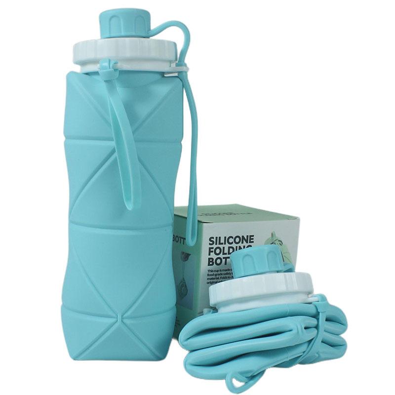 BPA-Free Silicone Collapsible Water Bottle - Portable Foldable Travel Cup for Outdoor Sports & Daily Use