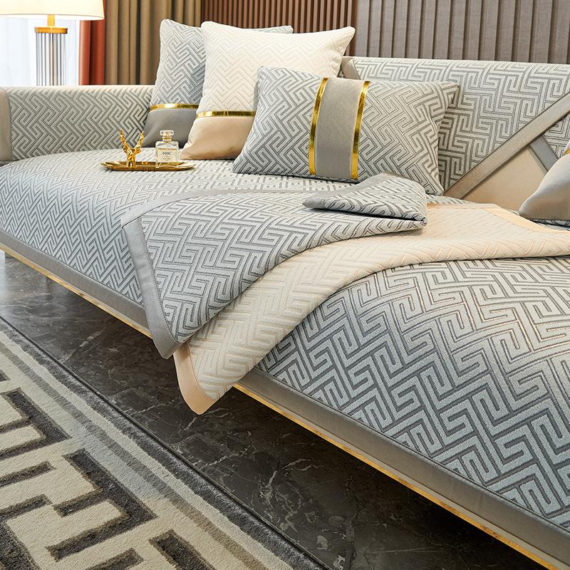 

Роскошные чехлы для диванов в китайском стиле, противоскользящие чехлы для диванов из синели, твердая древесина для диванов в гостиной, универсальный чехол для кресел 70x70cm 1pcs