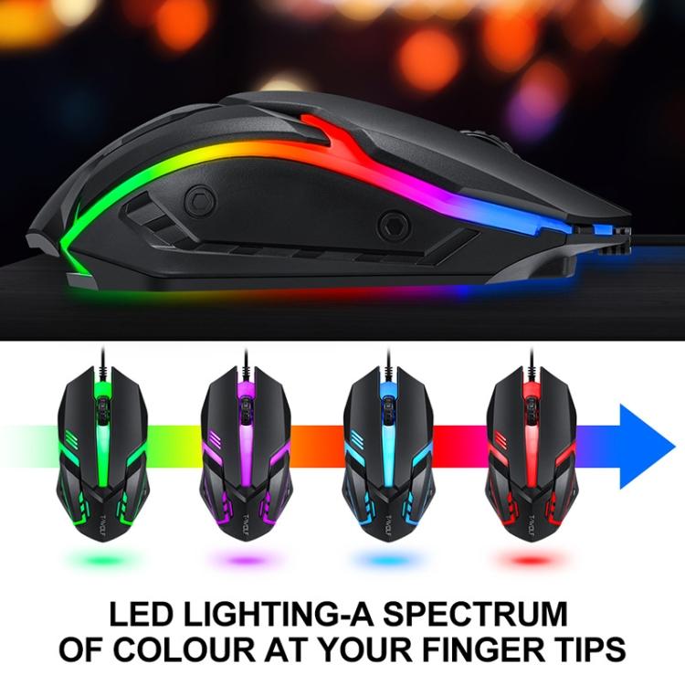 Dropshipping T-WOLF TF-800 4 In 1 Wired Gaming Luminous Keyboard Mouse Headset Set Gaming Headset Earphones Keyboard Combo