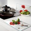 Set of Tempered Glass Kitchen Cutting Boards with Poppy Pattern 2X30X52 Cm