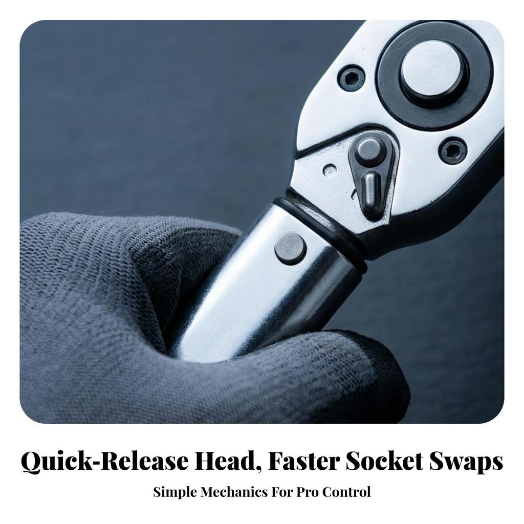 Adjustable Tightening Force Wrench Chrome-Finished With