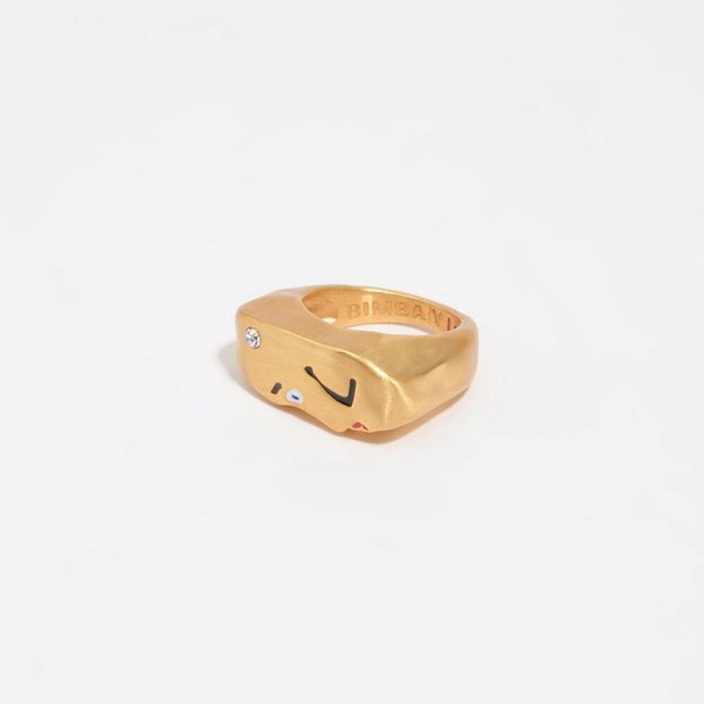 

Bimba Y Lola Matte Gold Face crYstal Ring B265air002god Gold/16