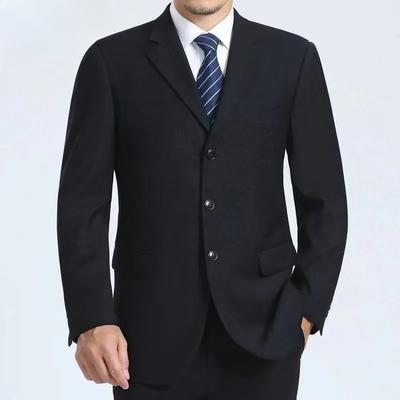 Trajes Blazers Casuales para Hombre Estilo Básico Color Sólido Trajes de 2 Piezas Hombres Negocios Chaqueta Blazer de Tres Botones Pantalones