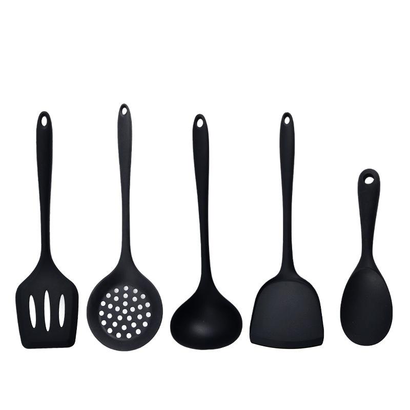 Silicone Kitchen Utensil Set, Food-grade Silicone, Including A Soup Ladle, Spatula, Rice Spoon, And Mixing Spoon