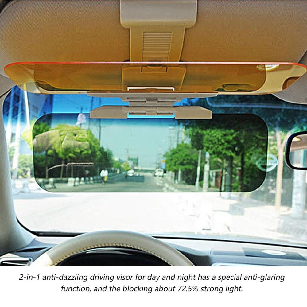 

2-in-1 Car Anti-Dazzling Sun Visor for Day and Night Anti-Glaring Durable Sun Protection Vehicle Windshield Sunshade UV Blocker for Safety Driving Type A