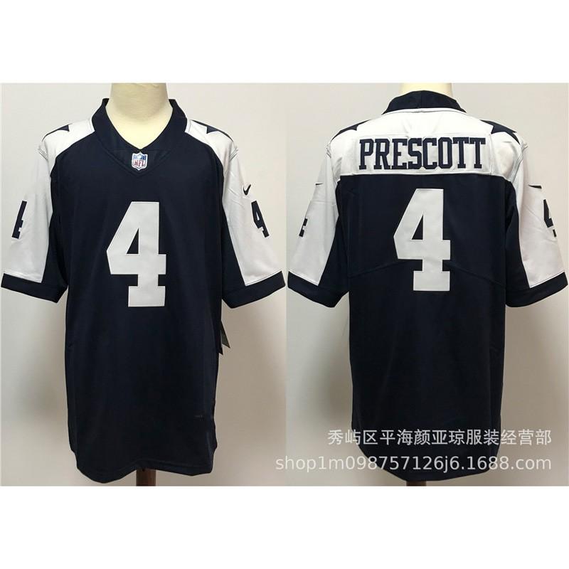 Camiseta Bordada de Rugby Estilo Dallas Cowboys de la NFL para Hombre Uniforme de Fútbol Top Ropa Casual para Fans