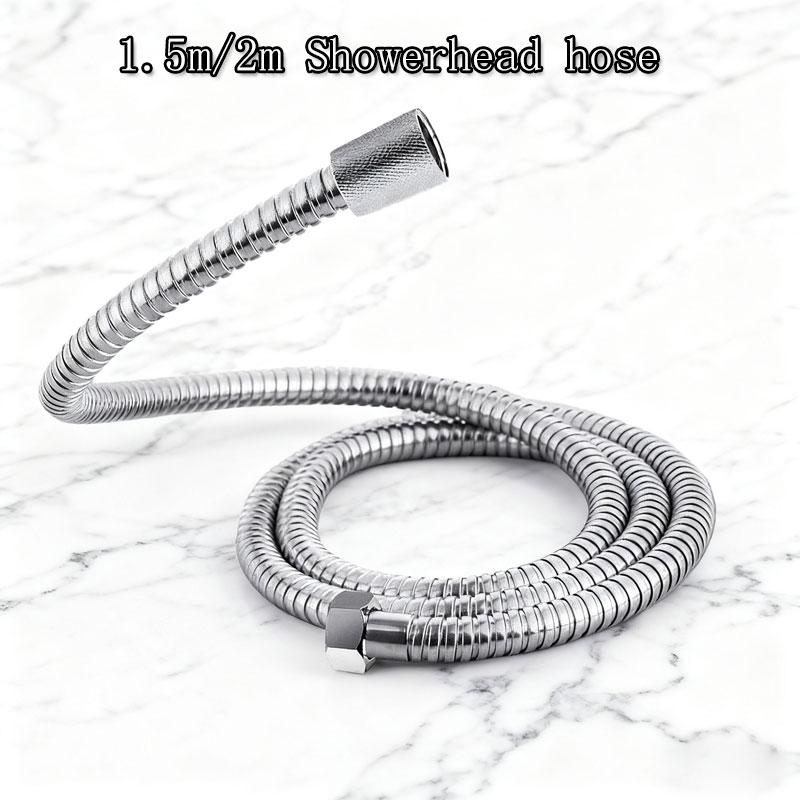 1.5m/2m Shower Head Pipe Shower Hose Bath Hose Garden Hose Stainless Steel Flexible Pipe Plumbing for Bathroom Accessories Tool