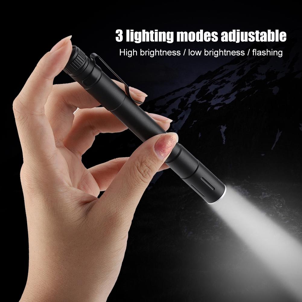 Aluminum Alloy High Power LED Flashlight Outdoor Camping Torch Lamp Light 3 Levels Black