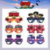 Brawl Stars Party Supplies Set with Banner, Bunting, Balloons, Tablecloth, Tableware, Game Theme Birthday Decorations for Kids