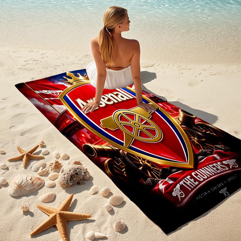 1pc A-Arsenal Beach Towel, Comfortable and Thick, and Swimming/Bath/Picnic/Camping Towel, Suitable for Seaside Beaches
