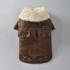 Fur Lining Fur Jacket Windproof Feature Warm Pet Clothes Warm Pet Winter Coat  Winter