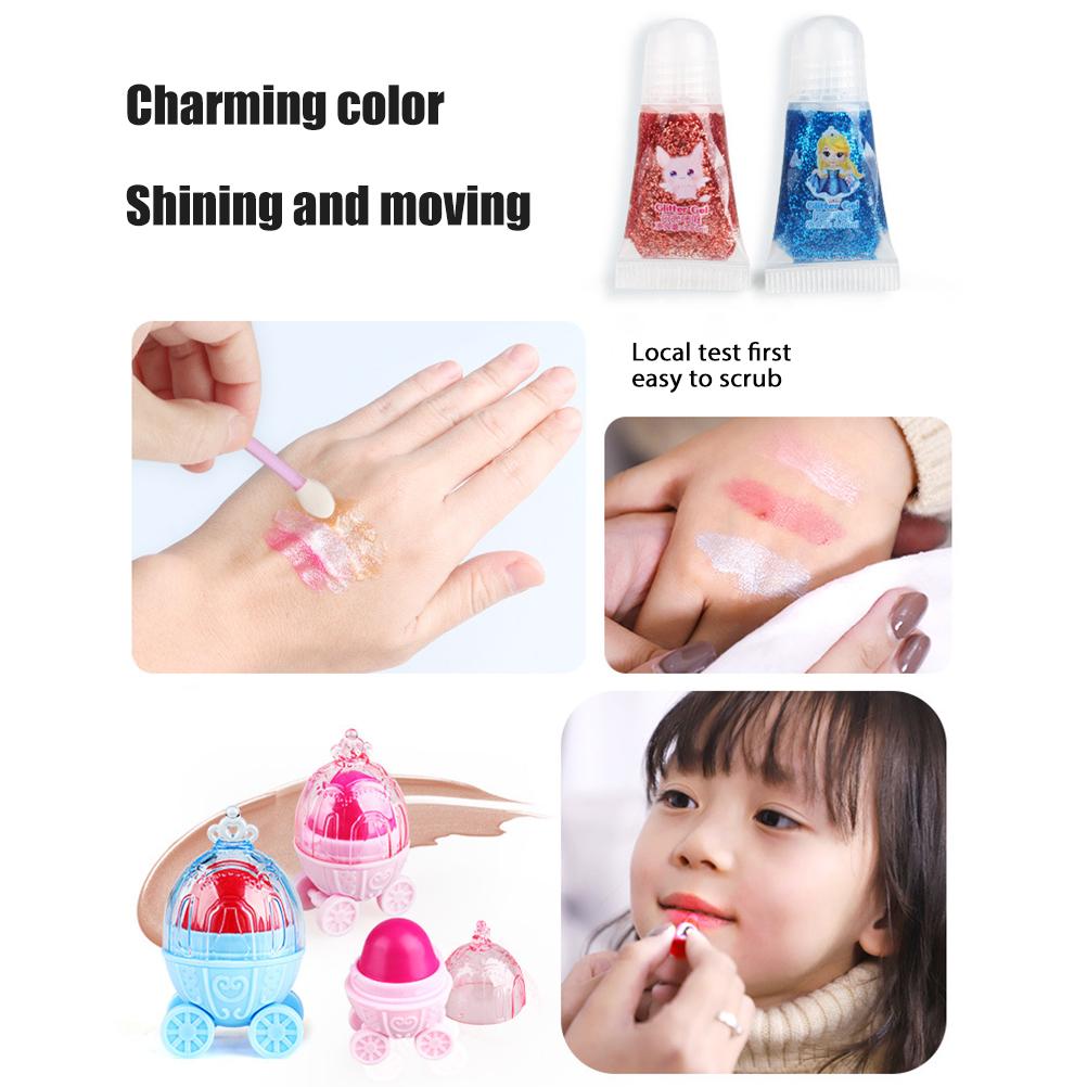 Kids Makeup Kit for Girl Washable Makeup Car Set Princess Cosmetic Beauty Set Gift Toys for