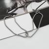 Hollow Out Cross Pendant With Double-Layer Cross Chain, Men'S Double-Layer Personalized Bracelet