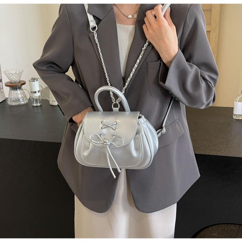 New Trendy Bow Portable Backpack Versatile Simple Niche Going Out Commuting Travel Women's Bag