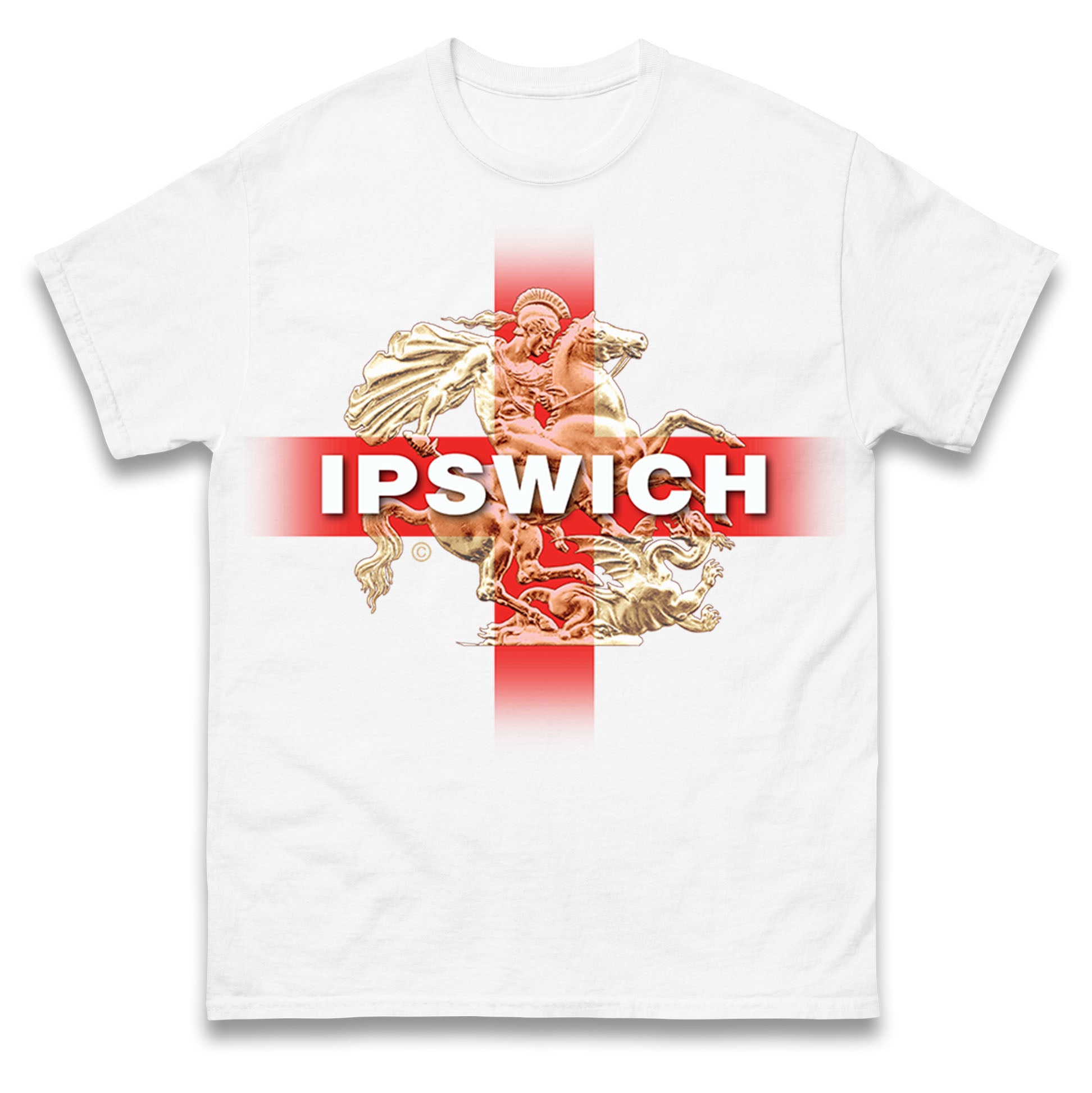 Ipswich St George & The Dragon Mens T Shirt Womens Tops Tees 2XL