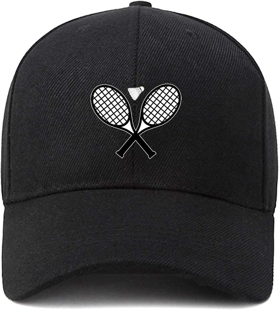Casquette de Baseball Unisexe en Polyester Casual Réglable Graphique Raquette de Badminton Volant Chapeau de Papa