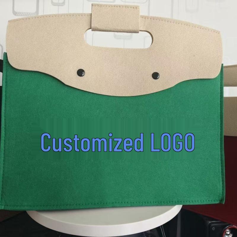 High-End Custom Flip-Top Felt Tote Bag for Business Meetings - Large Capacity Souvenir