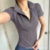 Casual Fitted Cropped T-shirt Jacket Women’s Short-sleeved Fitness Top Quick-drying Breathable Slimming Figure-hugging Cycling Jersey
