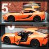 1:32 TOYOTA GR SUPRA Alloy Sports Car Model Diecasts Metal Toy Track Racing Car Vehicles Model Simulation Sound Light Kids Gifts