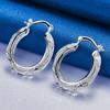 Elegant 925 Sterling Silver 30mm Delicate Openwork Round Earrings for Women, Charming Jewelry, Gifts, Party Accessories
