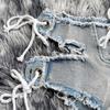 Pantaloni scurți din denim vintage, cu talie joasă pentru femei, pantaloni scurți, subțiri și scobitori, îmbrăcăminte de modă