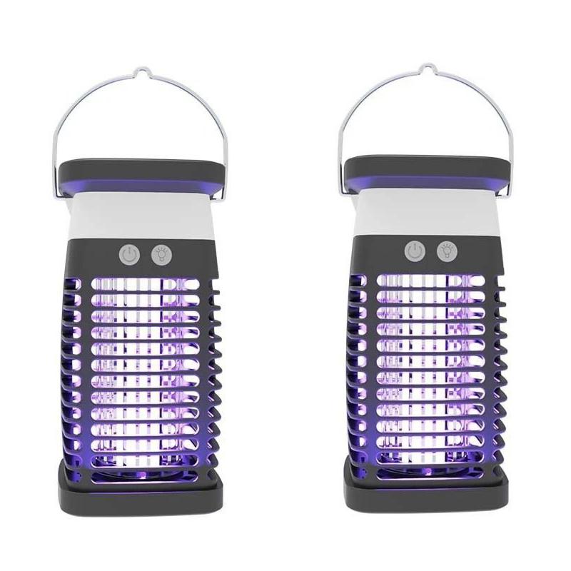 Solar Portable USB Mosquito Killer,Rechargeable Bug Zapper Lamp for Camping,Hiking,Travel,Indoor/Outdoor Use,Silent, Mosquito Repellent Alternative