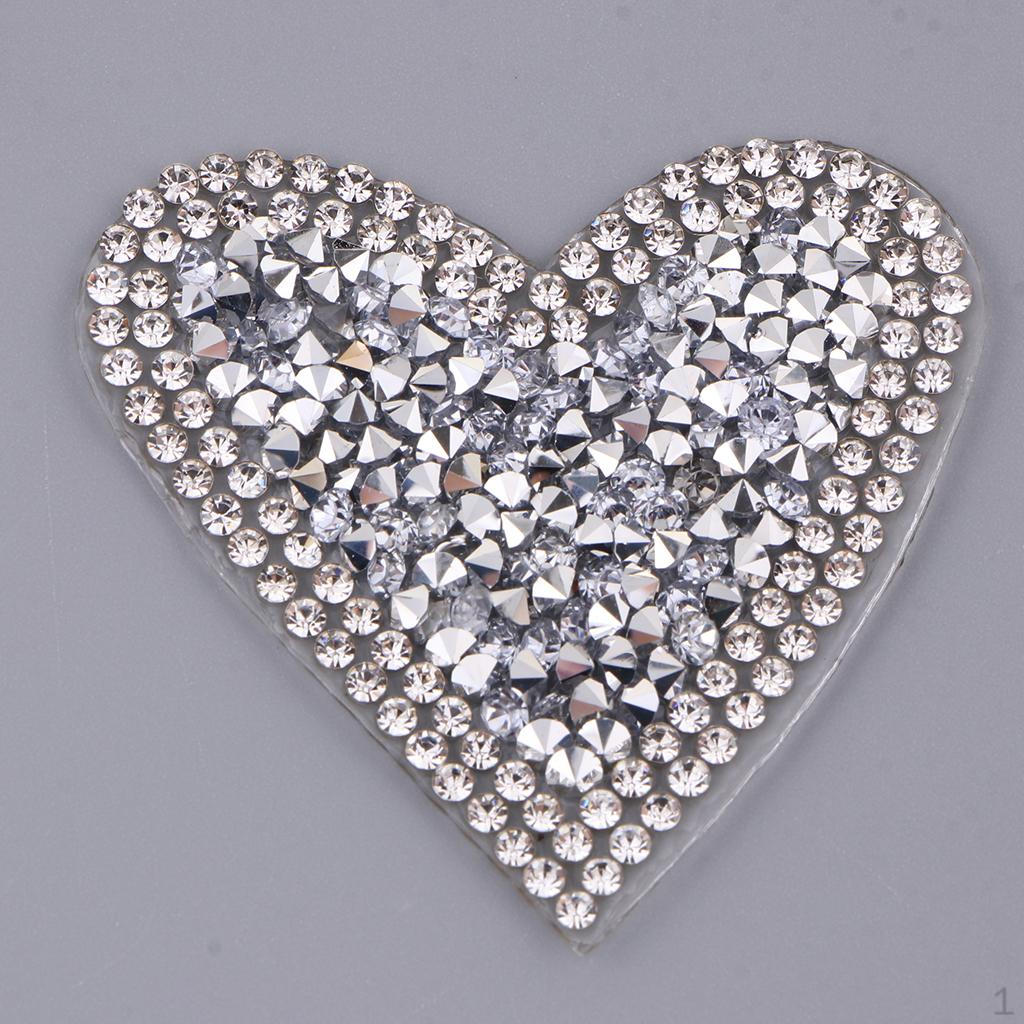 

Rhinestone Appliques Patch Motif Sew on Silver A