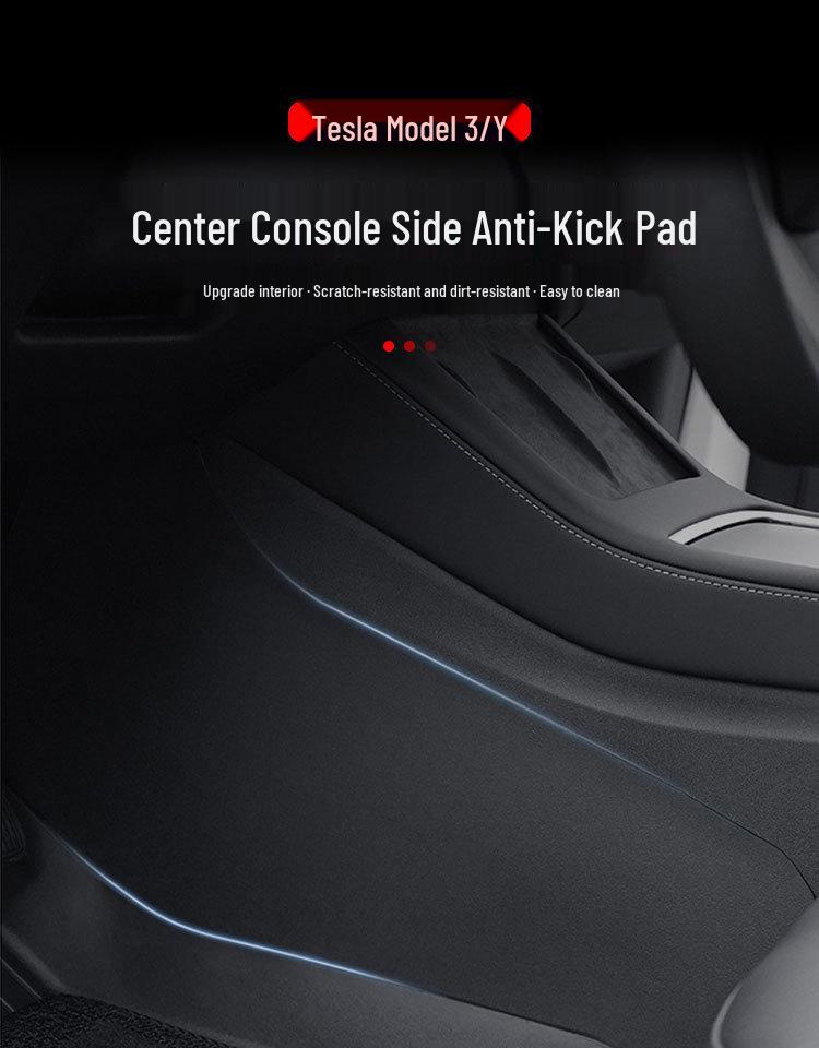 Tesla Model Y/YL Center Console Anti-Kick Pads - Thickened Protector for Driver & Passenger Sides