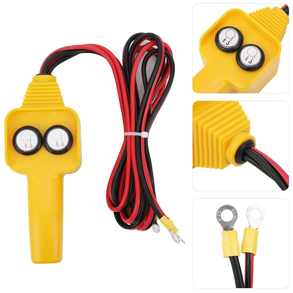 Hbaebdoo Automotive Winch Remote Control Switch, Winch Remote Control Button Kit, Wired Winch Handle Switch
