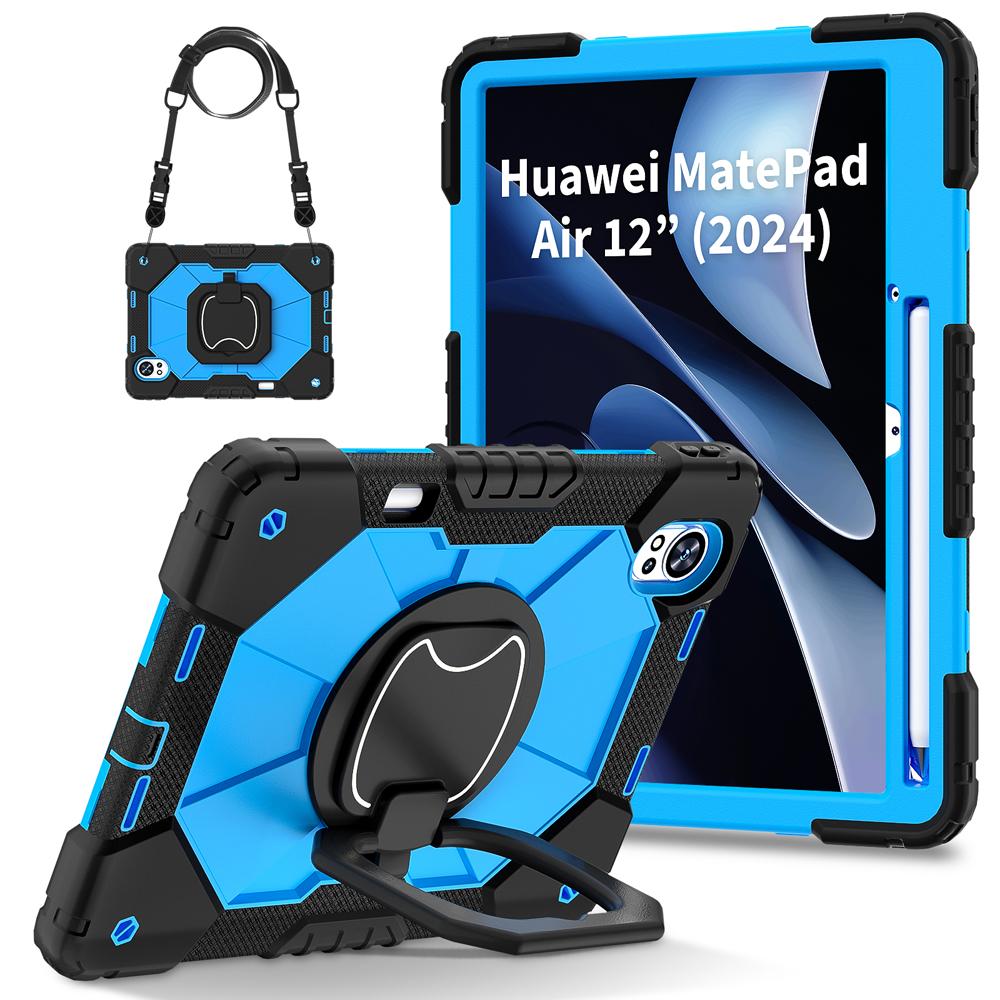 Silicone+PC Tablet Cases for 12'' Huawei MatePad 12 X 12X Air 2025 2024 Case W20 W30 W10 Cover Portable Rotate Stand Shell