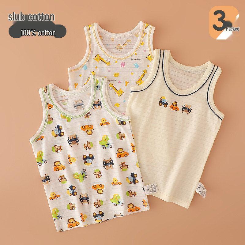 Summer Cool Bamboo Cotton Sleeveless Vest for Boys 80 cm