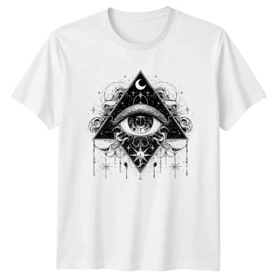 All Seeing Eye Celestial Magic T Shirt A Vintage Stretched Stylish Graphic Unisex Soft Homme Slightly Versatile