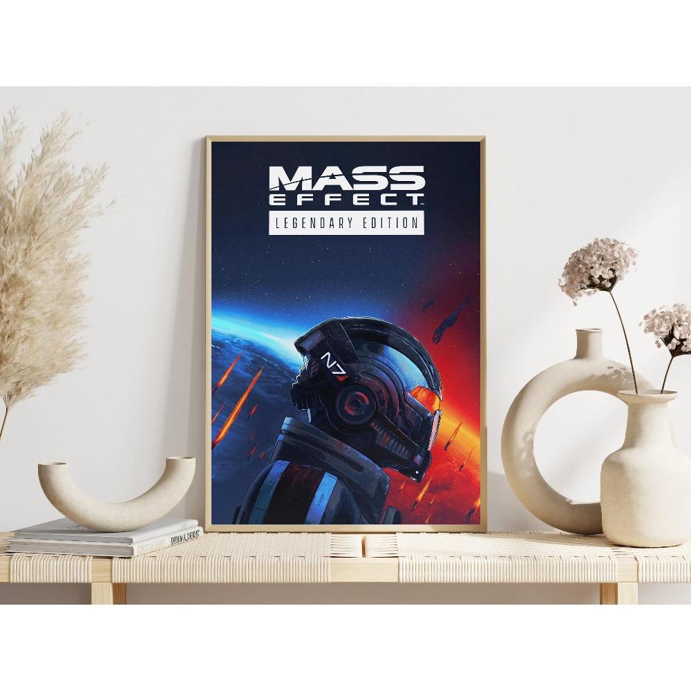 Hett Action Skjutspel Mass Effect Affisch Science Fiction Rymd Prints Canvasmålning Väggkonst Bild Hem Vardagsrum Dekoration
