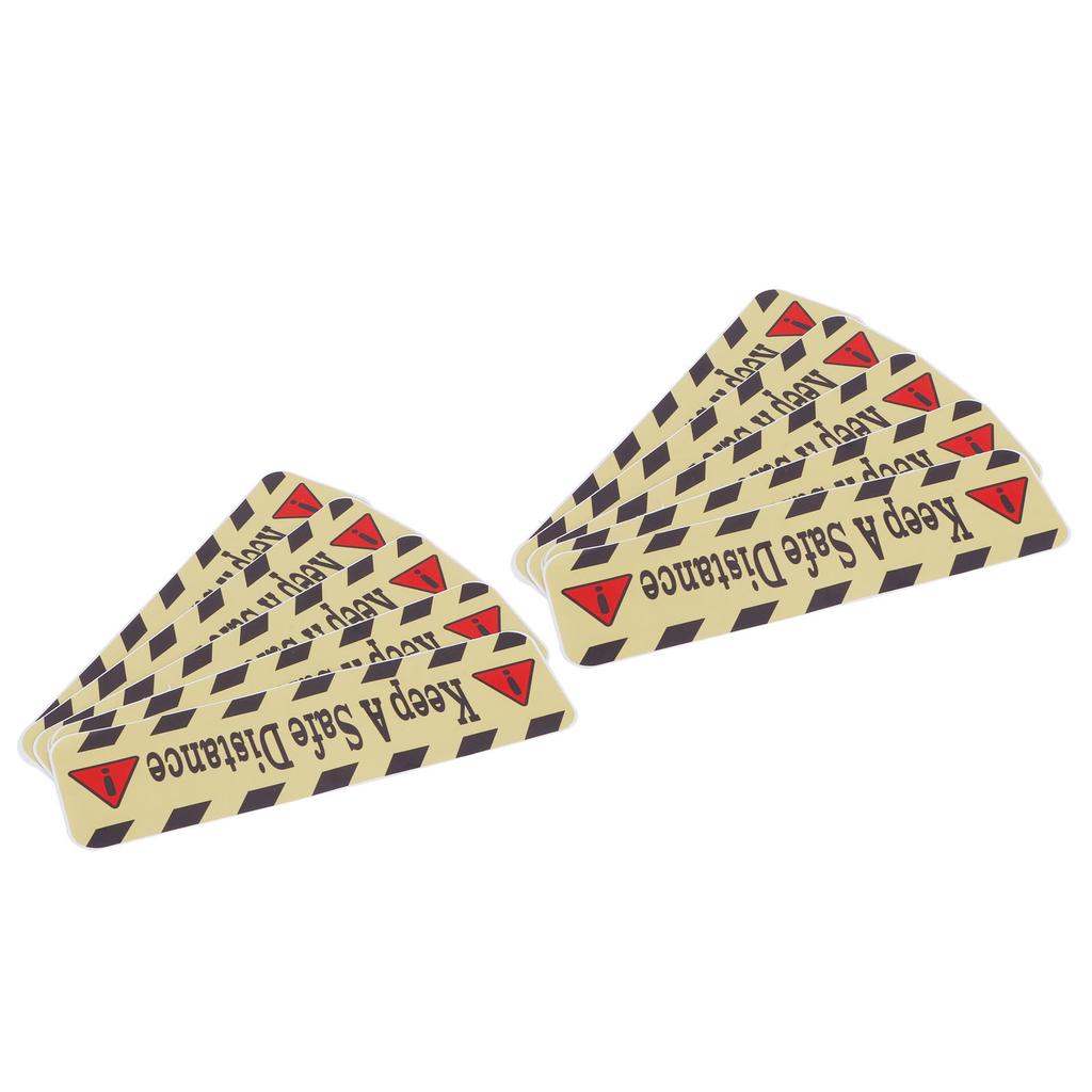 2 Set Distancing Floor Warning Decals Safety Floor Sign Marker for Mall School Public Area