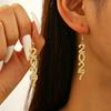 2026 New Year Geometric Glitter Minimalist Hollow Earrings