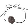 Stylish Rose Pendant Necklace Colorful Floral Shape Clavicle Chain Fashionable Jewelry Blossom Charm Neckchain Ornament