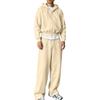 Men's Winter Hoodie Zip Up and Sweatpants Set Casual Tracksuit