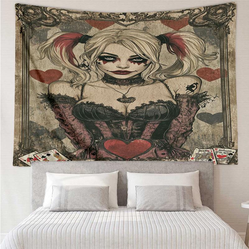 Jo-ker Floral Portrait Tapestry Hanging for Bedroom,Livingroom, Playroom,Decor Art Room Wall Tapestry Holiday and Birthday Gifts