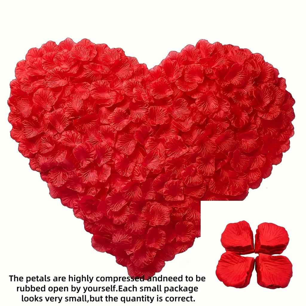 1 pièce 1000 pièces/paquet Pétales de Fleurs Artificielles | Roses de Mariage Roses Artificielles Pour Fiançailles Demande en Mariage Et Saint-Valentin Fabriqués en Plastique