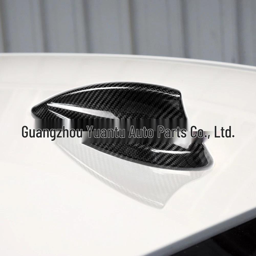 Cache d'antenne en fibre de carbone véritable: Autocollant Aileron de Requin pour BMW Série 1, 2, 3, 5, 7, X1, X5, X6