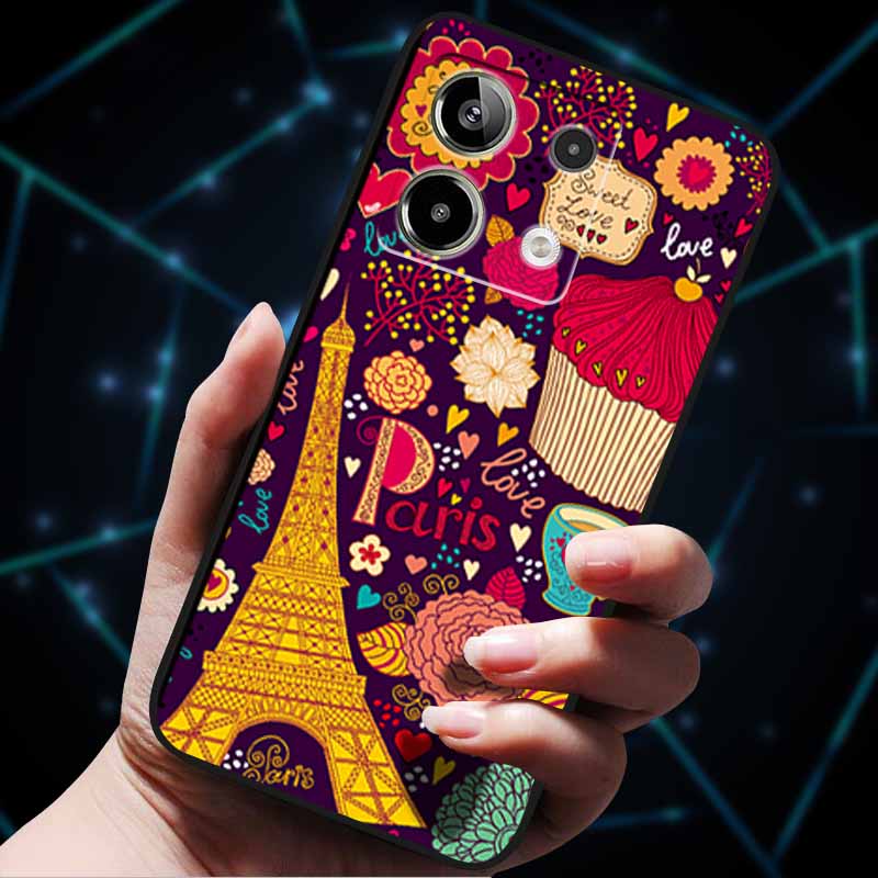 3D Flowers Emboss Fundas For Redmi Note 13 Case Note13Pro 5G Soft Silicone Phone Cases for Redmi Note 13 Pro Plus Back Cover Bag